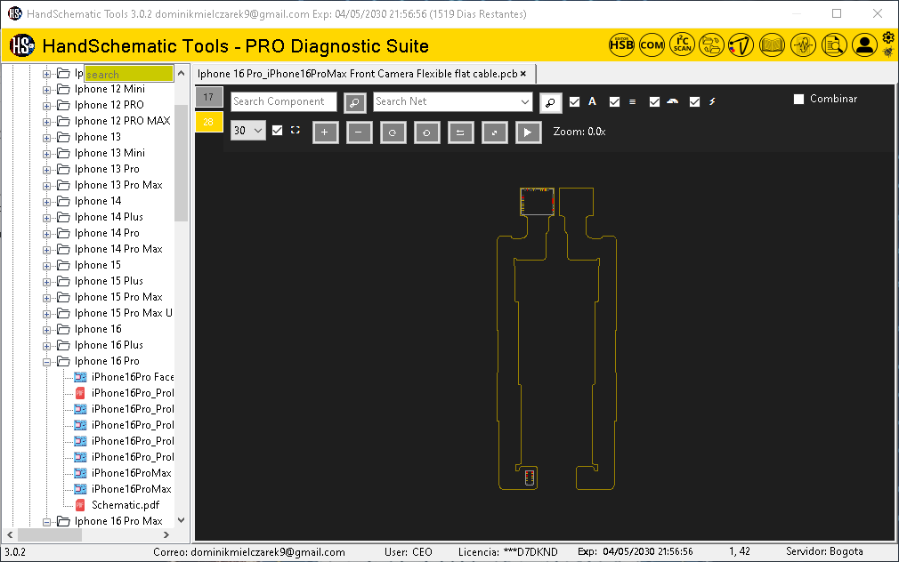 Schematic o Boardview de Apple iPhone Iphone 16 Pro para reparación